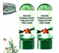 Potente tableta de purificación de agua para acuario, paquete de 35 tabletas de purificación de agua para pecera, clarificador de agua de acuario, tabletas purificadoras de agua para acuarios, elimina