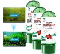 Potente tableta de purificación de agua para acuario, tabletas de purificación de agua para peceras, limpieza de peceras de acuario, tabletas portátiles de purificación de agua, eliminan la turbidez