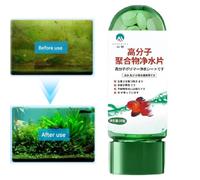 Potente tableta de purificación de agua para acuario, tabletas de purificación de agua para peceras, limpieza de peceras de acuario, tabletas portátiles de purificación de agua, elimina la turbidez