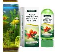 Potente tableta de purificación de agua para acuario, tabletas portátiles de purificación de agua acuática, tabletas purificadoras de agua para bronceado de peces, elimina todo tipo de turbidez del