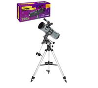 Potente Telescopio Reflector Newtoniano De Levenhuk Blitz 114S Plus De 114 mm De Distancia Focal Corta con Trípode y Set Ampliado De Accesorios