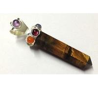 Potente tigres ojo Chakra colgante cristal curación Wicca de la moda joyas hombres mujeres regalo bienestar energía psíquica suerte éxito protectora energía positiva miedo paz resistencia hecho a