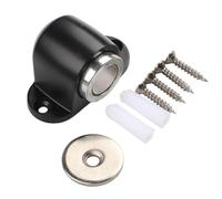 Potente tope magnético para puerta para una instalación segura e integración mejorada de la decoración del hogar (negro)