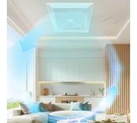 Potente ventilador silencioso en línea para baño, cocina, montaje en techo, extractor de aire con tubo de ventilación para una mejora eficaz del aire interior (9 pulgadas)