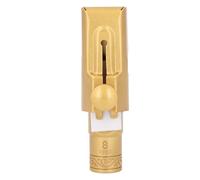 Potentes Aplicaciones de Sonido y Versátiles de Saxofón Soprano, Metal Latón Sólido 8c con Cubierta Portaobjetos Chapada en Oro Esmerilado, para Profesionales y Principiantes con Uso Directo
