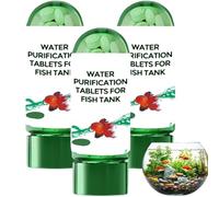 Potentes Pastillas purificadoras para acuarios, Limpiador rápido para peceras, Apto para Peces, Elimina Todo Tipo de turbidez del Acuario, fórmula Mejorada para un Agua Fresca y Clara (3pcs)
