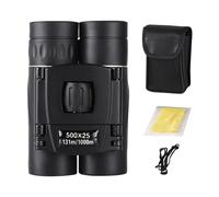 Potentes prismáticos para adultos, prismáticos para adultos de alto rendimiento | Prismáticos pequeños de bolsillo para la observación de aves 500 x 25 | Prismáticos plegables, ligeros, para