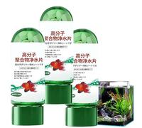 Potentes tabletas de purificación de agua para acuario, paquete de 105 - Limpiador de peceras de acción rápida, elimina la turbidez y las impurezas, seguro para toda la vida acuática, fórmula mejorada