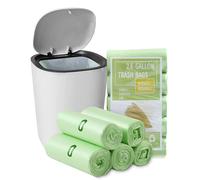 PotentForce 200 Bolsas Basura Orgánicas,Bolsa basura reciclables,Bolsas Basura 10l,Bolsas de Basura de Cocina,Bolsa de basura de Bañoy sala de estar,Bolsas compostables de jardin(45x50 cm,Verde)