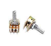 Potentiometer 5 PCS WTH148 6 Pin Linear Taper Rotary Potentiometer 1K 5K 10K 20K 50K 100K 500K 1M Ohm 20mm Shaft 148 Variable Resistors(100K Ohm)