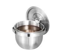 Potilla de cocina para acampar, tazón de campamento de acero inoxidable, equipo de cocción al aire libre, manija plegable con tapa, gran capacidad de 3L, 1 set, para caminar pescando BBQ Picnic Viajes