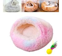 POTKFMN Lapcatz Nest Bed, Cat Nest Bed, Hooded Cat Bed, Small Dog Nest Bed, Warm Soft Calming Dog Cat Nest Puppy Bed with Cozy Sponge Non-Slip Bottom For Small Pets (Colorful,40cm)