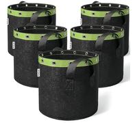 POTLAB 11L Grow Bolsas (5PCS),3 Gallon(US) Bolsas de Tela para Cultivo, Macetas de Tela para Cultivo.