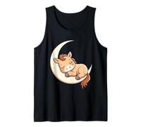 Potro Dormido en la Luna - Ilustración Animal Camiseta sin Mangas