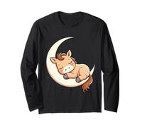 Potro Dormido en la Luna - Ilustración Animal Manga Larga