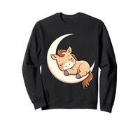 Potro Dormido en la Luna - Ilustración Animal Sudadera