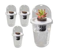 Pots de Culture Transparents | Fournitures Horticoles pour Semis | Conteneur pour Germination et Bouturage | pour Balcon, Serre, Jardin Intérieur, Platebande, Verger | pour Maraîchers Hor