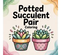 Potted Succulent Pair Coloring: Relax your mind while coloring adorable pairs of succulent plants in cute decorative pots.