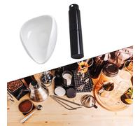 Pottery - Bandeja dosificadora de café con kit de botella de spray para reducción estática - Placa de medición de 8 x 3,5 x 10 cm para granos de espresso de dosis única, compatible (whitetray +