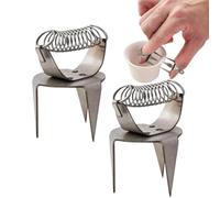 Pottery Clay Glaze Clamps - Stainless Steel | Fingertip Dipping Glaze Clips | Lightweight Ceramic Glazing Holder Tool For Pottery Coloring Firing Preparation Craft Studio