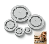 Pottery Foot Ring Tool, Clay Base Maker Press for Even Ceramic Bases, Aligned Foot Ring Template for Pottery Wheel, Pottery Base Tool for Cups Bowls Mugs Plates，Gris