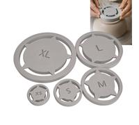 Pottery Foot Ring Tool Set, 5 Pack Clay Base Aligner For Ceramics, Foot Ring Template Tool For Pottery Bowls And Cups DIY Projects (Star)