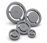 Pottery Foot Ring Tool Set, 5-Size Clay Base Aligner for Bowls and Mugs (Gray)