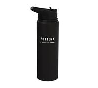 Pottery My Hands-On Therapy - Divertido amante de la cerámica Stainless Steel Insulated Water Bottle