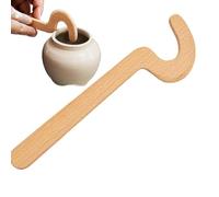 Pottery Tools, Wooden Clay Sculpting Tool, Craft Clays Carving, Ergonomic Smooth Grip Edge for Ceramic Trimming, Slab Construction, and Pottery Workshop Use, Small, Large, Brown