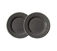 PotteryJo 2 Platos de postre Daria Ø22 cm Clean grey