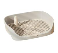 Potty de perro interior, bandeja de baño para perros 15.8x11.8x4.3 en entrenamiento de perros de plástico de plástico para perros extraíbles para perros cubiertos lavables para perros y cachorros peq
