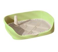 Potty de perro interior, bandeja de baño para perros 15.8x11.8x4.3 en entrenamiento de perros de plástico de plástico para perros extraíbles para perros cubiertos lavables para perros y cachorros peq