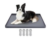 Potty Pad Holder - Dog Potty Mat Tray Raised Edge Leakproof Design Indoor Training Accessory, Durable Floor Protector Base Pet Hygiene Tool, Easy Clean Structure | Control Solution for Ba