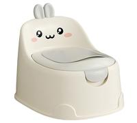 Potty para niños con manejo de cabina para niños pequeños en forma de conejo con cajón de inodoro y silla de entrenamiento para orinares sin deslizamiento para puts para salpicaduras para el inodoro