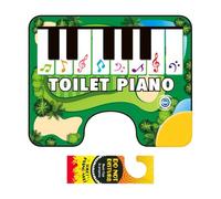 Potty Piano Musical Mat, Electronic Bathroom Floor Keyboard, Fun Sound Rug with Anti-Slip Waterproof Backing for Kids Toilet Training, Creative Bathroom Entertainment