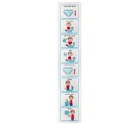 Potty Training Cards, Visual Routine Chart, Independence Encouragement Tool, Sticker Reward System, Daily Use in Home or Classroom, 4.7x21.7 Inches, Blue Color, 1 Piece