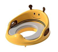 Potty Training Seat, Eronomic Non Slip Kid Potty Seat with Cute Cartoon Bee Design Detachable Potty Training Toilet for Babies Kids 1 to 8 Years Old (Gelb [PU])