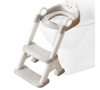 Potty Training Seat for - Adjustable Height Potty with Step Stool, Foldable Trainer, Non Slip Splash Guard Design, Bathroom Safety Tool, Comfortable Durable Kids Toilet Training Kit