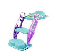Potty Training Seat for Boys and Girls with Handles Fits Round Oval Toilets Non-Slip with Splash Guard-Green-PU