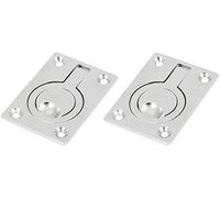 POTUBI 2 uds., acero inoxidable 316, 62x44mm, casillero de piso barco, manija tracción anillo elevación al ras