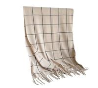 POTUBI Bufanda de invierno for mujer, cálida, gruesa, a cuadros, chal viaje, pañuelo for el cuello, 200 x 60 cm(2)