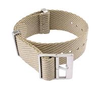 POTUBI Correa de reloj, correa de reloj tejida de nailon con hebilla deslizante ajustable de 18 mm a 24 mm for relojes mecánicos(Khaki,22mm)
