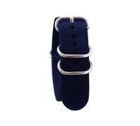 POTUBI Correa de reloj, correa de reloj tejida de nailon resistente al agua y respetuosa con la piel de 16 mm a 24 mm con hebilla de anillo plateada de alta resistencia(Color 4,20mm)