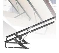 POTUBI Mecanismo eléctrico de elevación Cama Acero con Control Remoto, Kit 2 puntales Resorte Gas Alta Resistencia hidráulico for Caja Almacenamiento y Bases diván muelles(Black,80cm)