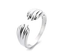POTUBI Precioso anillo de abrazo con garra de gato, anillo abierto de plata de ley 925, exquisitos regalos creativos de joyería for hombres y mujeres amantes de los gatos.