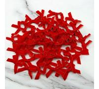 POTUBI Rollo de Cinta Terciopelo, Lazos poliéster Multicolor, 5 x cm, 50 Unidades (Rojo)(Red)