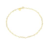 POTUBI Tobilleras de Moda for Mujer, Resistentes al Agua, chapadas en Oro auténtico de 14 Quilates, con Cadena de corazón y Delicado Dije de corazón, joyería de Playa for Mujer.(Gold)