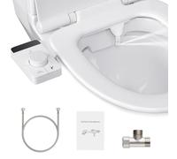 Potuem Bidet para WC, Accesorio No Eléctrico para Bidé con Boquillas Dobles Retráctiles, Presión de Agua Ajustable, Agua Fría Bidet Attachment