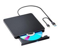 POTVMOSL Reproductor Externo Bluray de Lectura y Escritura portátil Compatible con USB 3.0 y Puerto Tipo C para Win 7-11/Mac OS - Lee BD/DVD/CD