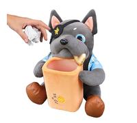 Poubelle de boîte à mouchoirs de voiture de chien en peluche - Accessoire 2 en 1 pour voiture | Boîte à mouchoirs et poubelle mignonne en forme de chien, idéale pour garder votre véhicule propre